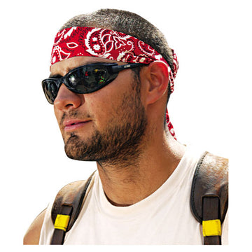 ergodyne® Chill-its 6700-6705 Bandana-headband, One Size Fits All, Red Western freeshipping - TVN Wholesale